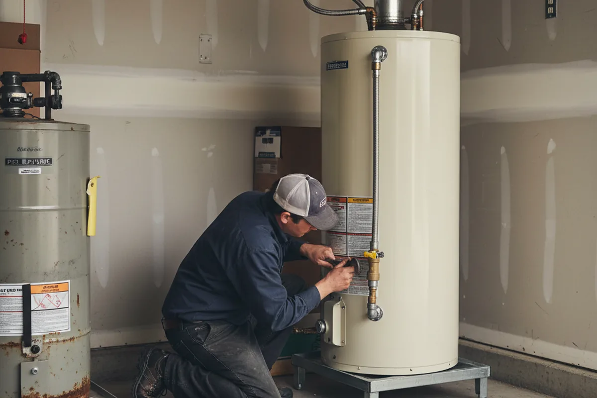 Water heater and shutoff valve replacement in Page